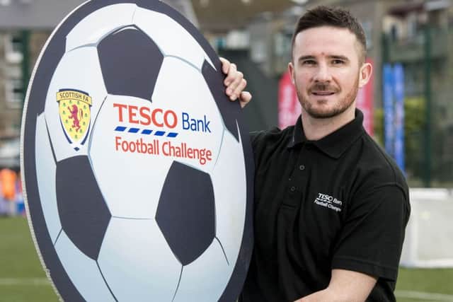 Former Rangers and Scotland captain Barry Ferguson helps to promote this years Tesco Bank Football Challenge programme. Picture: Craig Williamson/SNS