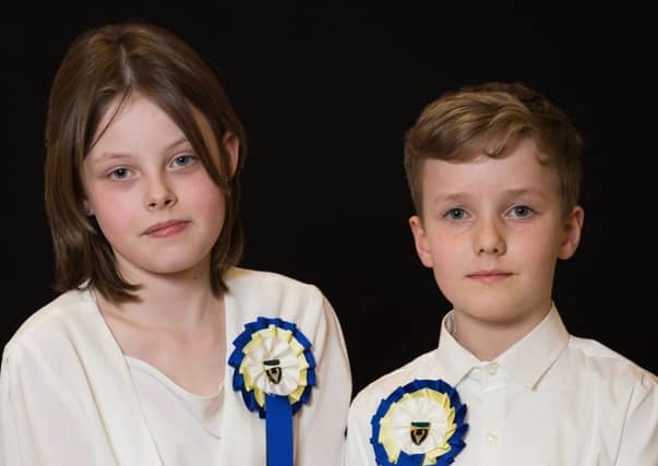 Penicuik Junior Hunter and Lass 2018, Loanan Ogilvie and Katherine Hogg.