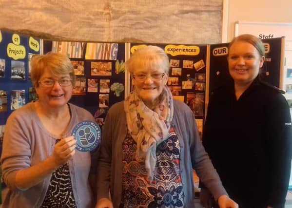 PC Michelle Rusden with members of Woodlands Resource Centre in Campbeltown who have signed up and are now running as a Keep Safe Place.