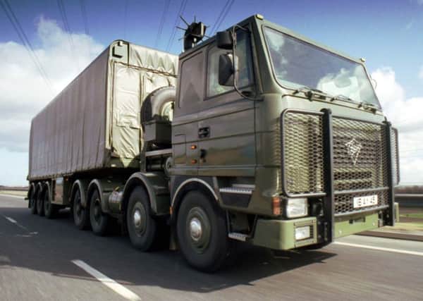Army vehicles transport nuclear warheads from sites in the south of England to Scotland regularly. Picture: TSPL