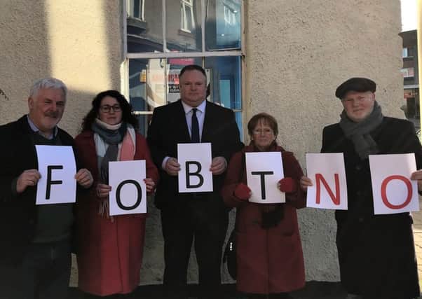 Councillors, MP and MSP met earlier this year to promote the campaign against fixed odds betting terminals. Local Elected Members Cllr C Cassidy (SNP), Cllr M Russell (LAB), C Beattie MSP (SNP), Danielle Rowley MP
(LAB) and Cllr S Curran (LAB)