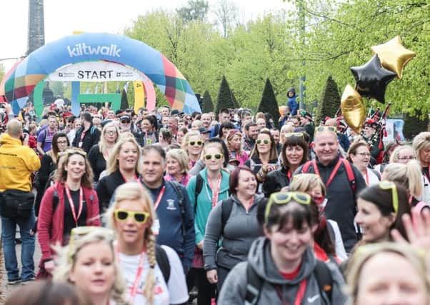 More than 10,000 people are expected to take part in Scotland's annual Kiltwalk event this Sunday. Picture: Elaine Livingston