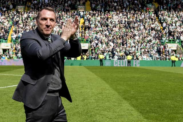 Brendan Rodgers has reiterated how happy he is at Celtic, amid rumours linking him with Arsenal. Picture: SNS Group