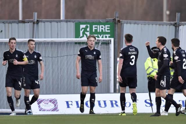 Peter Grant (centre) is among those leaving Falkirk. Picture: SNS Group