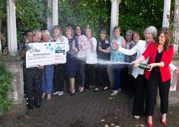 The Winning Nurses syndicate at Cleland Hospital, who won a £1 million lottery prize