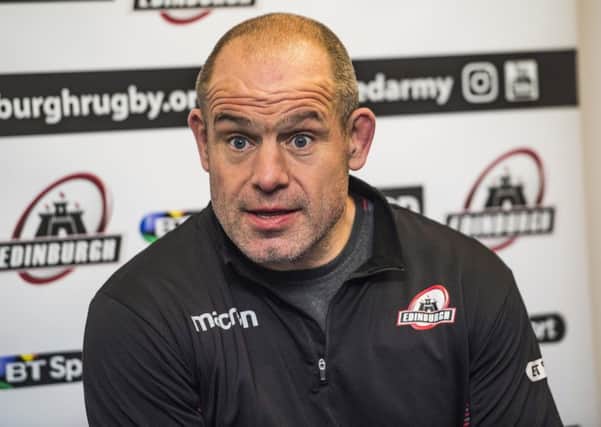 Edinburgh Rugby head coach Richard Cockerill wants to sign a scrum-half from Glasgow. Picture: SNS