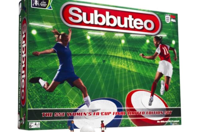 The FA and the game's maker, Hasbro, revealed the limited edition version of the table football game ahead of the SSE Women's FA Cup final at Wembley Stadium on May 5, with the figures wearing the colours of finalists Arsenal and Chelsea. Picture: PA Wire