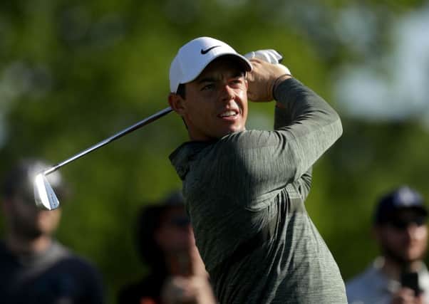 Rory McIlroy plays a shot during the pro-am for the Wells Fargo Championship at Quail Hollow Club. Picture: Getty Images