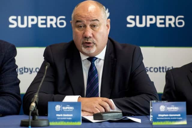SRU chief executive Mark Dodson at the Super 6 press conference. Picture: Alan Harvey/SNS/SRU