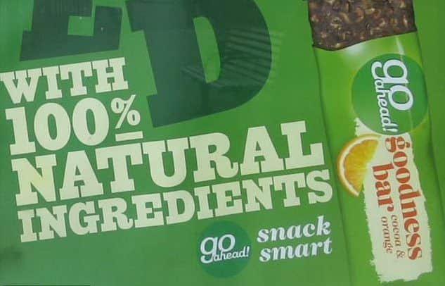 An advert for a Go Ahead biscuit bar was among a number banned