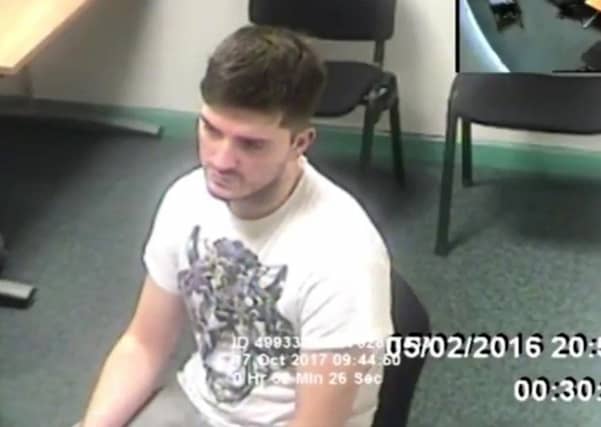 Daryll Rowe, 26, during a police interview where he denied having HIV in Sussex. He pled guilty in High Court in Edinburgh