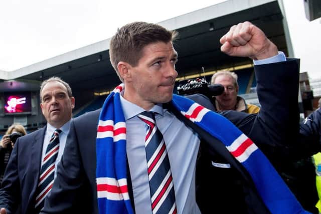Steven Gerrard is unveiled as the new Rangers manager. Picture:  Bill Murray/SNS