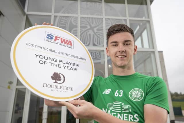 Celtics Kieran Tierney is a player in demand, but says speculation over his future doesnt affect him. Photograph: Steve Welsh