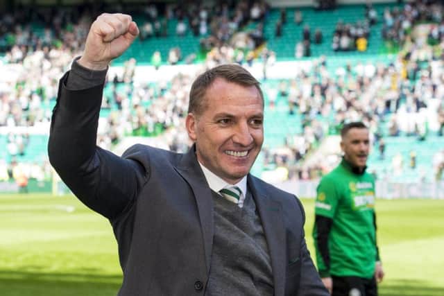 Celtic manager Brendan Rodgers accepts there will always be suitors for Kieran Tierney. Picture: SNS.