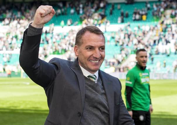 Celtic manager Brendan Rodgers accepts there will always be suitors for Kieran Tierney. Picture: SNS.