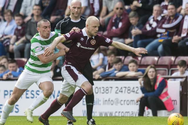 Scott Brown and Steven Naismith battle for possession. Picture: SNS