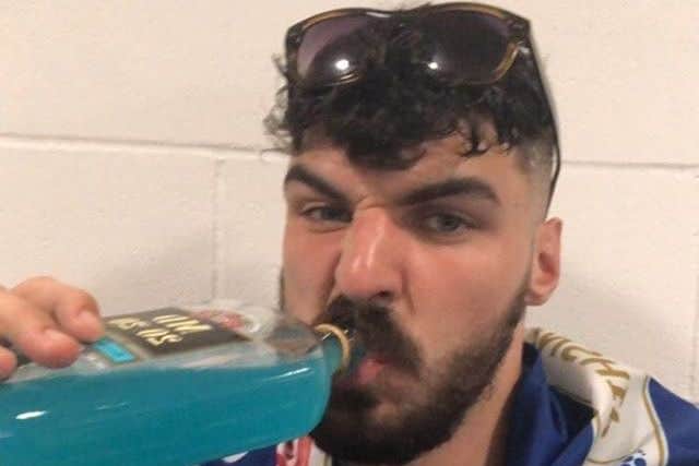 Callum Paterson shortly after securing promotion to the English Premier League. Picture: Instagram