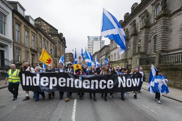 The All Under One Banner march has become an annual event in Glasgow. Picture: John Devlin