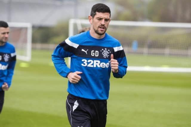 Rangers' Graham Dorrans in training ahead of the Aberdeen game. Picture: Paul Devlin/SNS