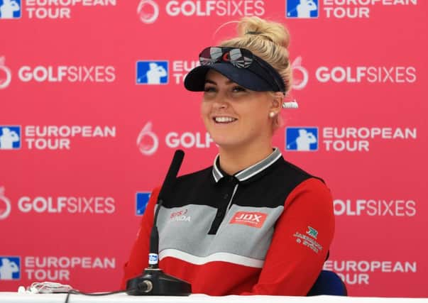 Charley Hull was among the ladies who shone at the GolfSixes.