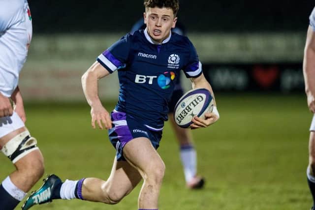 Scotland Under-20 scrum-half Charlie Chapman, of Gloucester, is one of four players who may not be released early by their clubs. Picture: SNS/SRU.