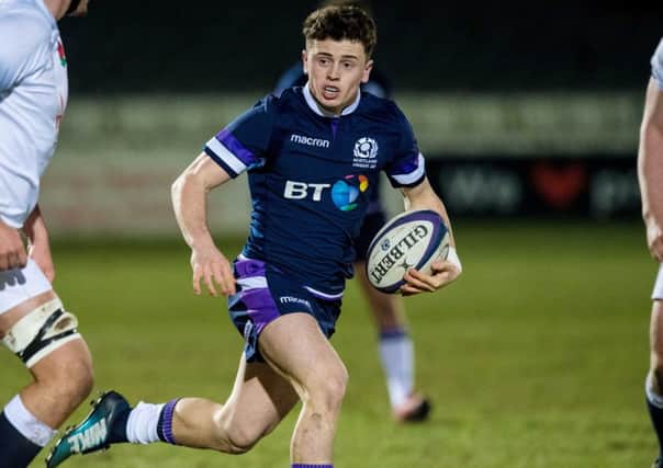 Scotland Under-20 scrum-half Charlie Chapman, of Gloucester, is one of four players who may not be released early by their clubs. Picture: SNS/SRU.