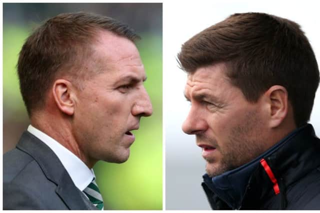 Brendan Rodgers will come up against former Liverpool captain Steven Gerrard next season. Pictures: Getty images