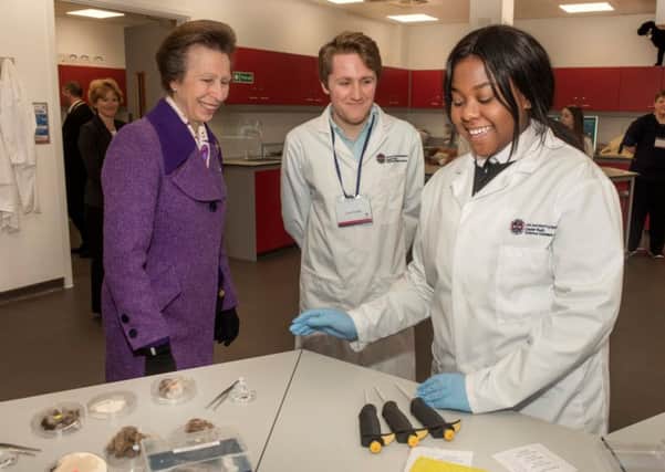 Her Royal Highness The Princess Royal has opened a new science outreach centre at the University of Edinburgh