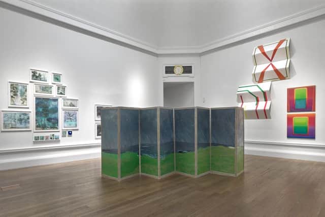 Installation shot of the RSA Annual Exhibition with work by Frances Walker in the foreground PIC: John McKenzie