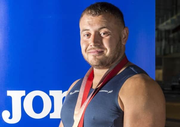 Hammer thrower and double Commonwealth Games medallist Mark Dry shows off the new Scotland kit following the deal with Joma.
Picture: Bobby Gavin/scottishathletics