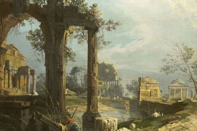 A Capriccio View with Ruins, 1734-40, by Canaletto