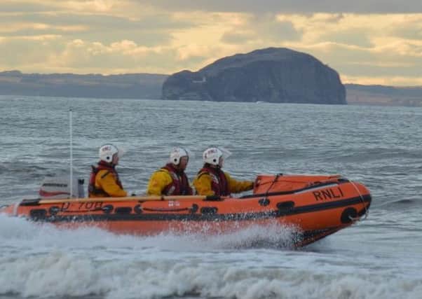 The Dunbar inshore lifeboat crew rescued an injured kayaker and brought him safely to shore.