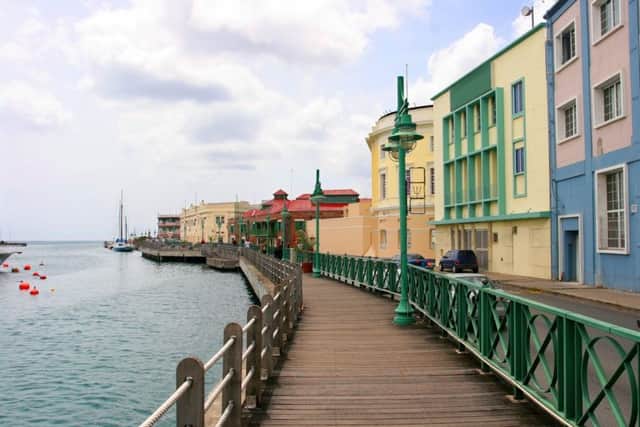 The promenade in Bridgetown, Barbados