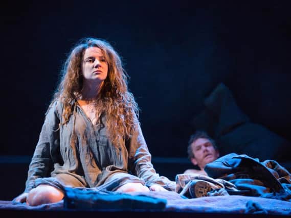 Jessica Hardwick is nominated for best actress for her performance in Knives in Hens at Perth Theatre.
