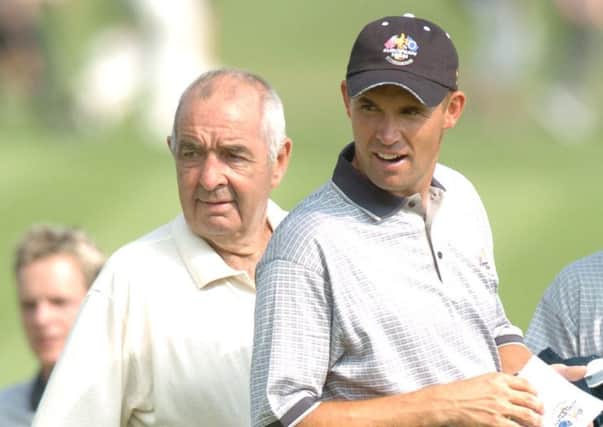 Padraig Harrington, right, with Bob Torrance at the 2004 Ryder Cup. Picture: Ian Rutherford