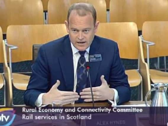 Alex Hynes had been asked to apologise over separate ScotRail failings at a Holyrood committee yesterday. Picture: Scottish Parliament