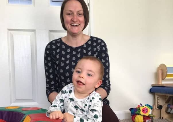 Francesca Vernel and son Daniel at their home in Lenzie.