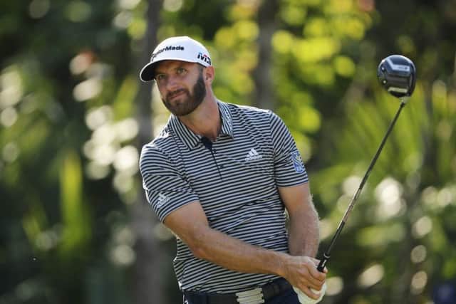 World No 1 Dustin Johnson opened with a six-under-par 66 to share the lead in the Players Championship. Picture: Getty Images