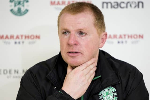Hibs manager Neil Lennon didn't take training and missed a scheduled press conference. File picture: SNS