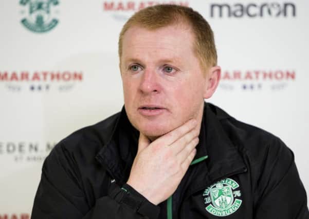 Hibs manager Neil Lennon didn't take training and missed a scheduled press conference. File picture: SNS