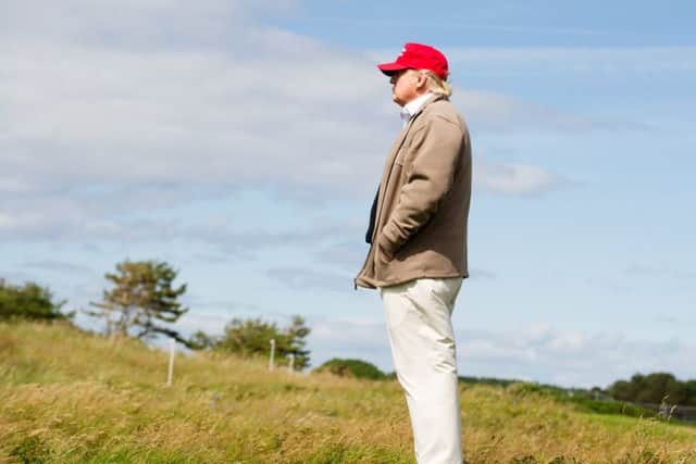 Donald Trump visits Turnberry in 2015. Picture: John Devlin