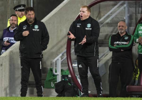 Neil Lennon was furious at his players' performance in Hibs' 2-1 derby defeat at Hearts and Garry Parker, his assistant, had to step in and carry out media duties on Friday. Picture: Paul Devlin/SNS