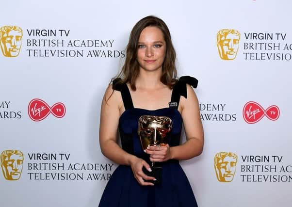 Molly Windsor who took the Leading Actress award for her portrayal of Holly in Three Girls. Picture: Ian West/PA Wire