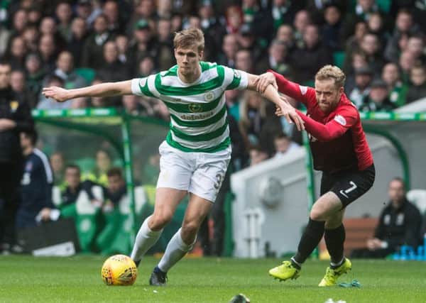 Kristoffer Ajer has excelled at the heart of Celtic's defence this season. Picture: John Devlin