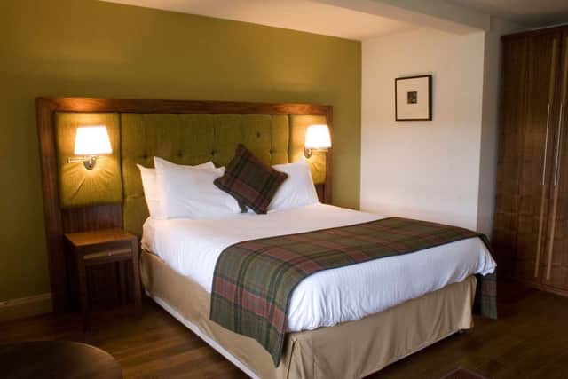 An executive double room at The Inn on Loch Lomond