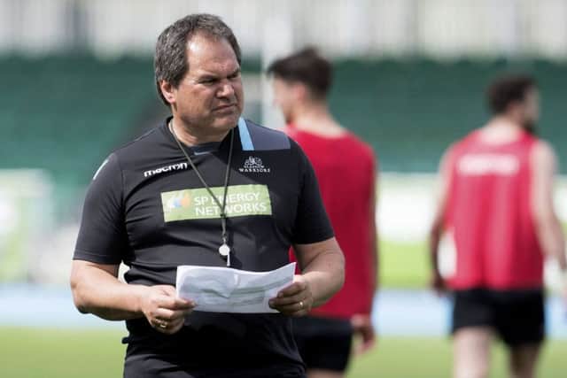 Glasgow Warriors head coach Dave Rennie at training. Picture: Craig Foy/SNS/SRU