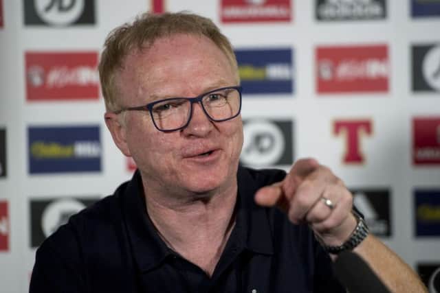 A relaxed Scotland manager Alex McLeish addresses the media. Picture: Ross MacDonald/SNS
