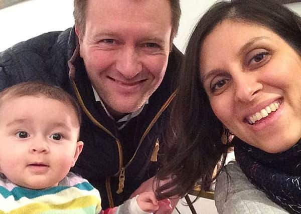 Nazanin Zaghari-Ratcliffe with her husband Richard Ratcliffe and their daughter Gabriella. Picture: PA Wire