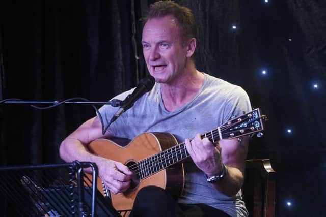 Sting performs songs from his musical The Last Ship at Leith Dockers Club, Edinburgh. Picture: Greg Macvean