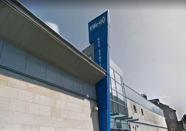 Police were on the scene at the Queen Anne Street bus station in Dunfermline. Picture: Google